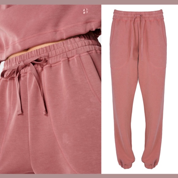 NWT‎ Sweaty Betty [ 14 ] Sand Wash Joggers Pants in Cedar Pink - Picture 2 of 12